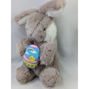 Fairview Brown Rabbit Plush Bunny Easter Egg 12 Inch 1988 Stuffed Animal Toy